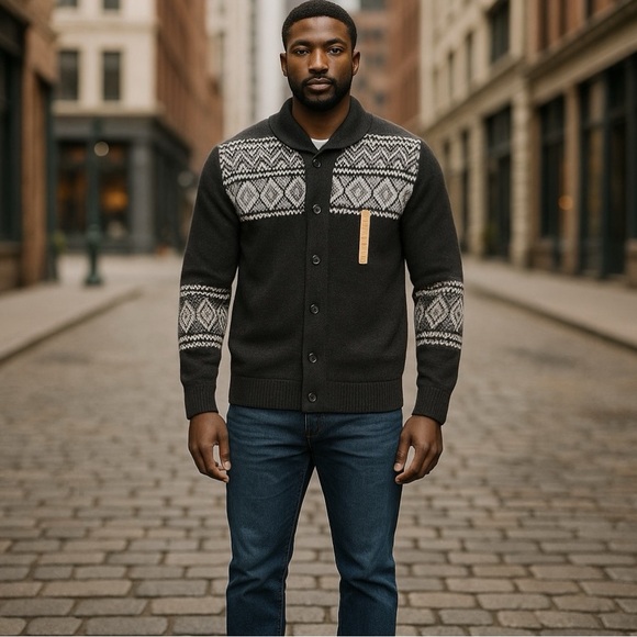 Men’s Urban Pipeline Black Cardigan Size XXL NWT - Picture 1 of 6